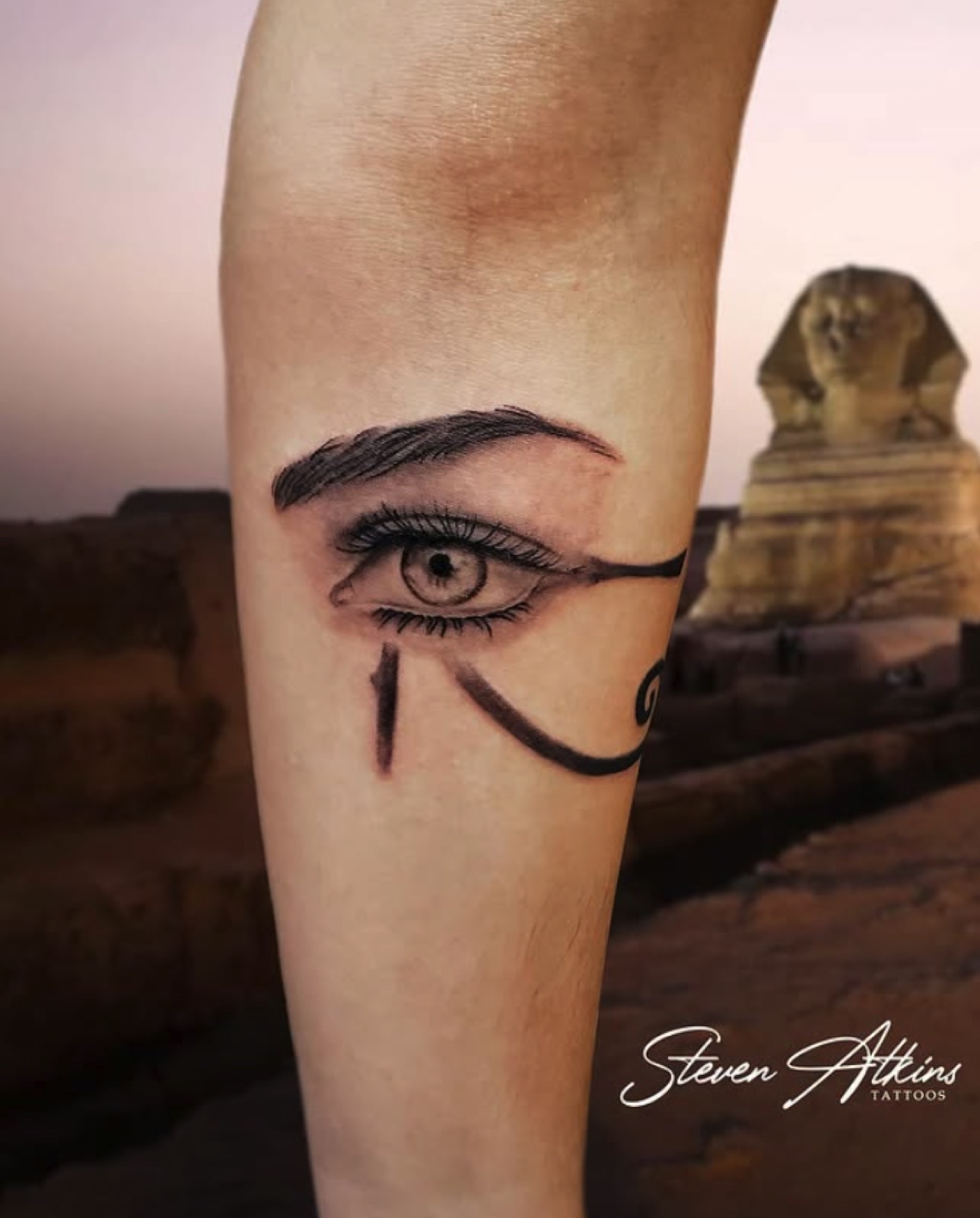 Eye of Ra forearm tattoo